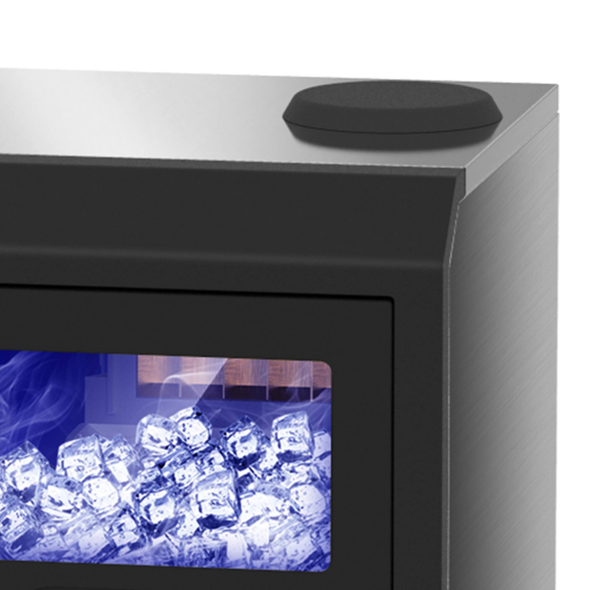 Alt View 5. Vaczon - Commercial Ice Maker 120 lbs Day Freestanding Ice Machine with 28 lbs Storage Stainless Steel for Bar Restaurant Office - Stainless Steel.