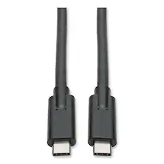 Front. Tripp Lite - Tripp Lite U420-006-5A 6 ft. USB Type-C (USB-C) to USB Type-C (M/M) 5 A USB 3.1 Gen 1 (5 Gbps) Cable - Black - Black.