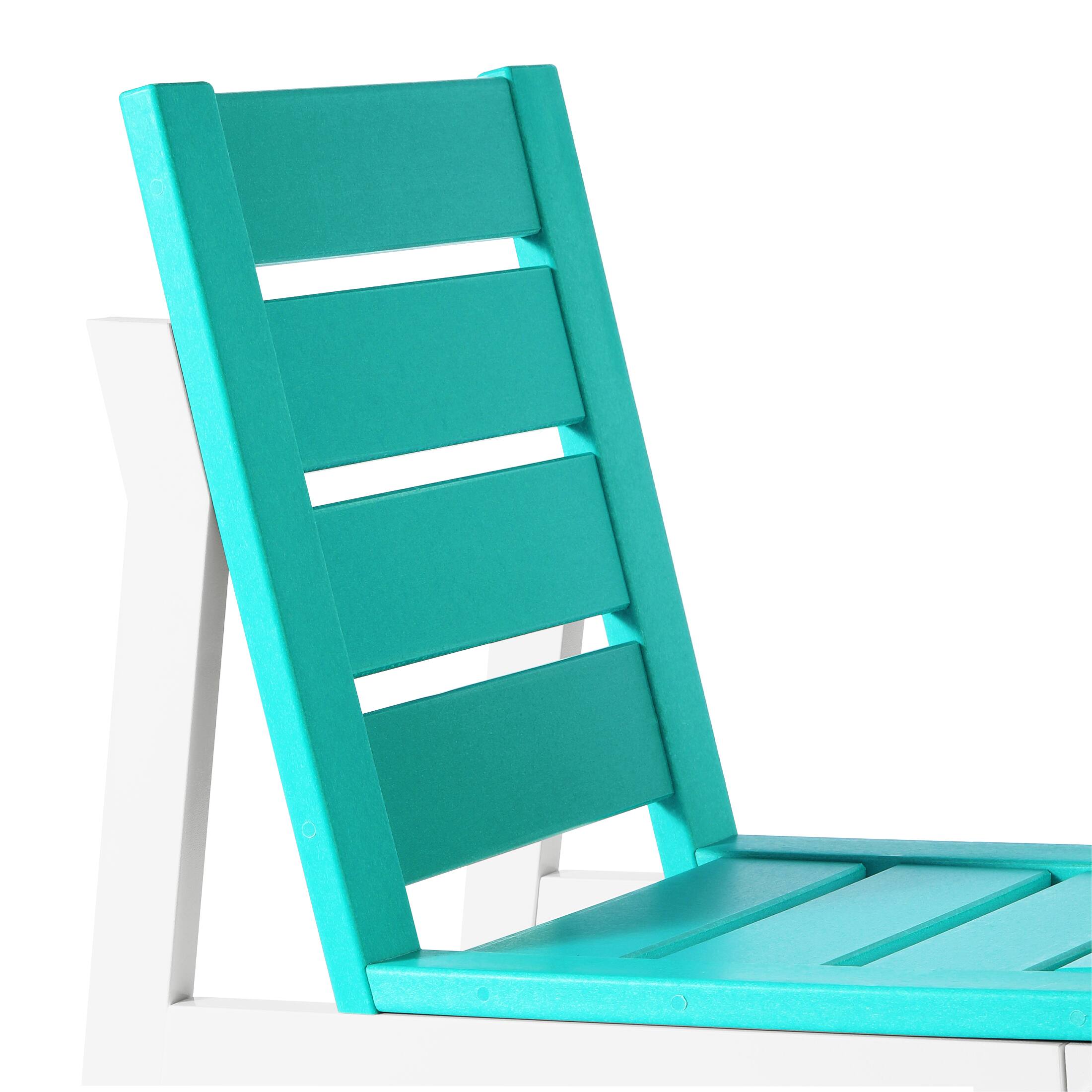 Alt View 2. WestinTrends - WestinTrends Cape May HDPE Outdoor Patio Dining Side Chair - Turquoise.