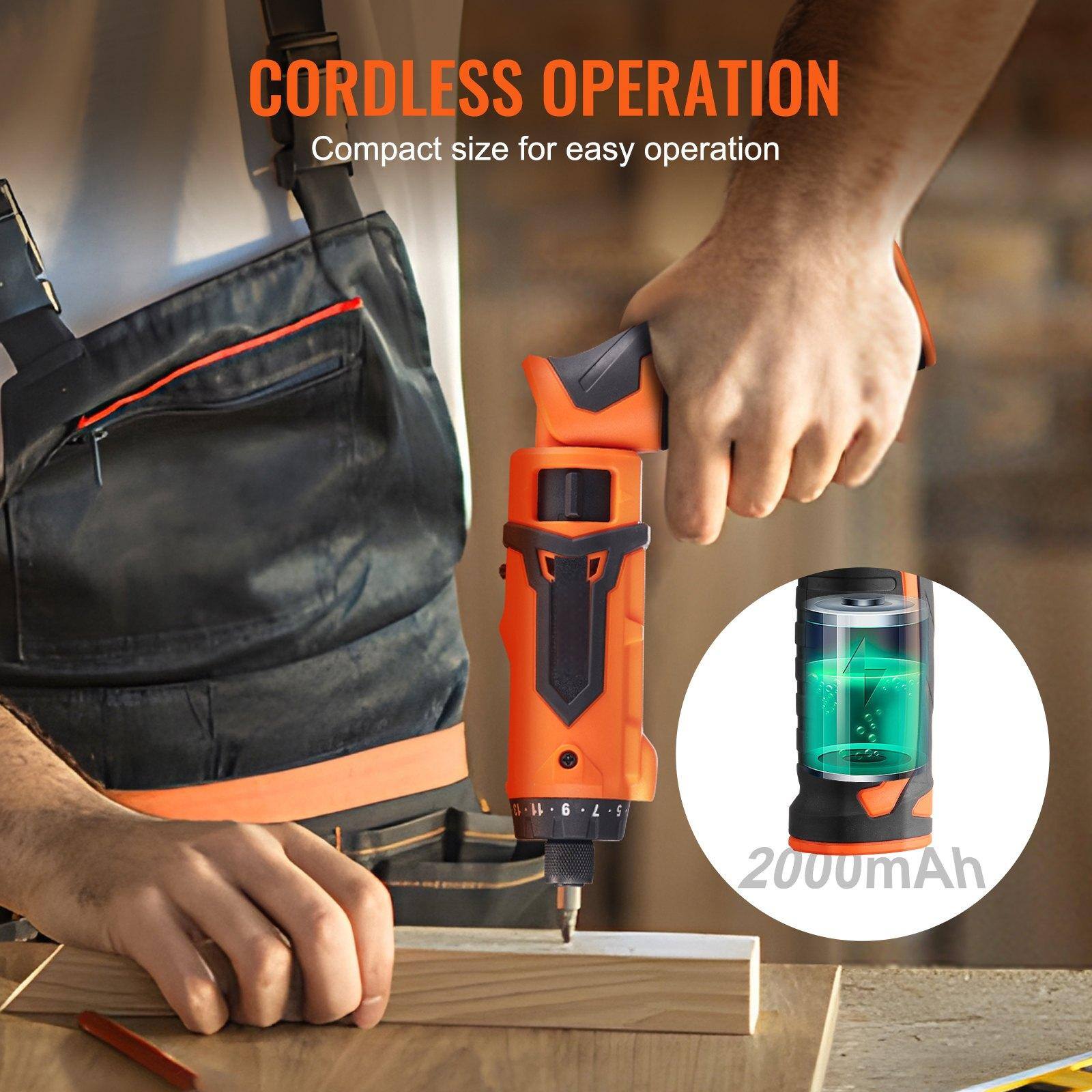 CORDLESS OPERATION  
Compact size for easy operation  

2000mAh