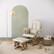 Angle. Storkcraft - Hoop Glider and Ottoman - Natural/Beige.