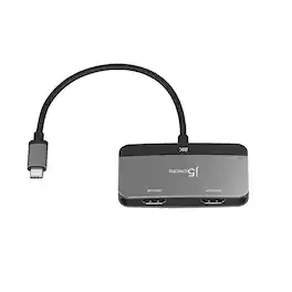 j5create - 8K USB-C to Dual HDMI Display Adapter - Space Gray/Black