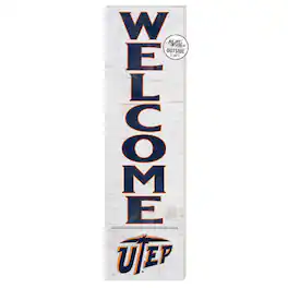 Jardine - UTEP Miners 10'' x 35'' Indoor/Outdoor Welcome Sign - White