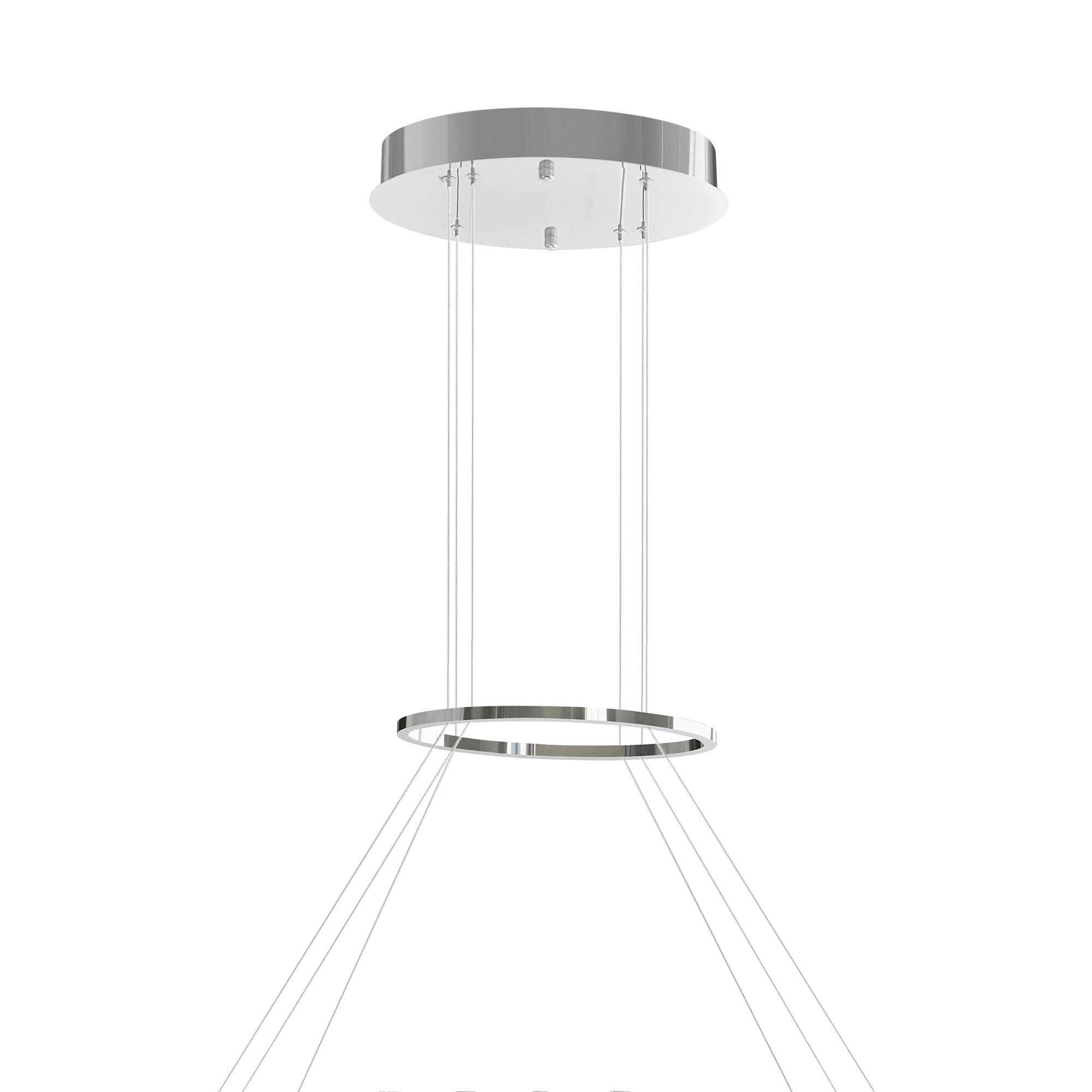 Alt View 1. CWI Lighting - Glace Integrated LED Chrome Island/Pool Table Light - Chrome.
