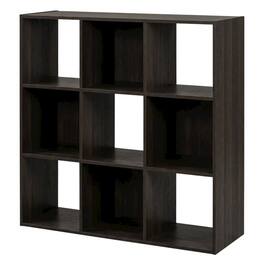 FurniFact - Wood Bookcase in Warm Brown Finish with Multiple Shelves for Storage - Espresso