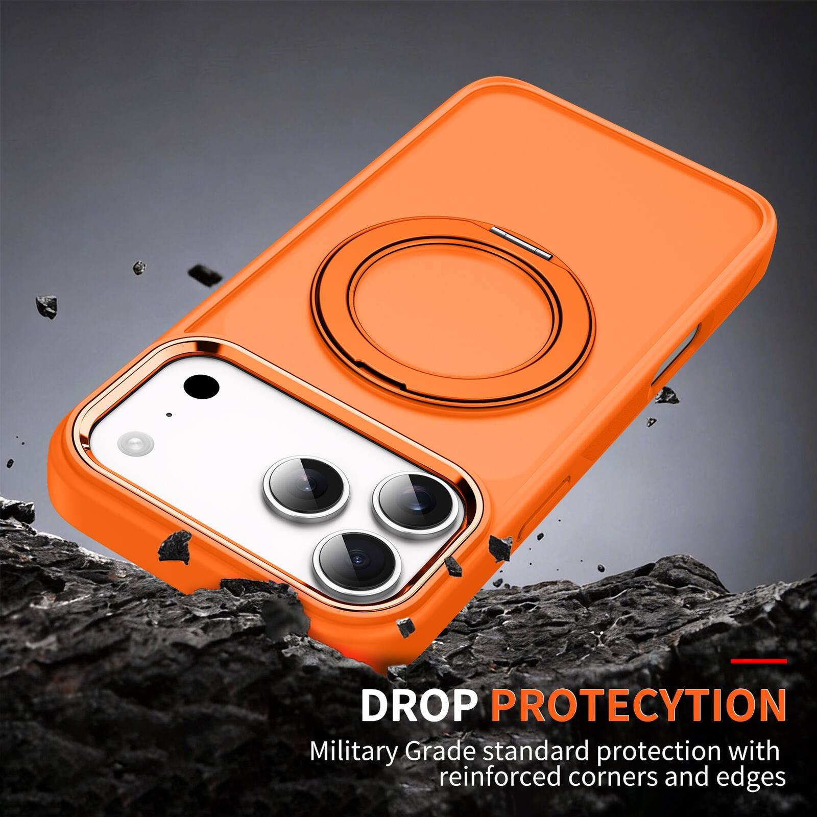 DROP PROTECTION  
Military Grade standard protection with reinforced corners and edges