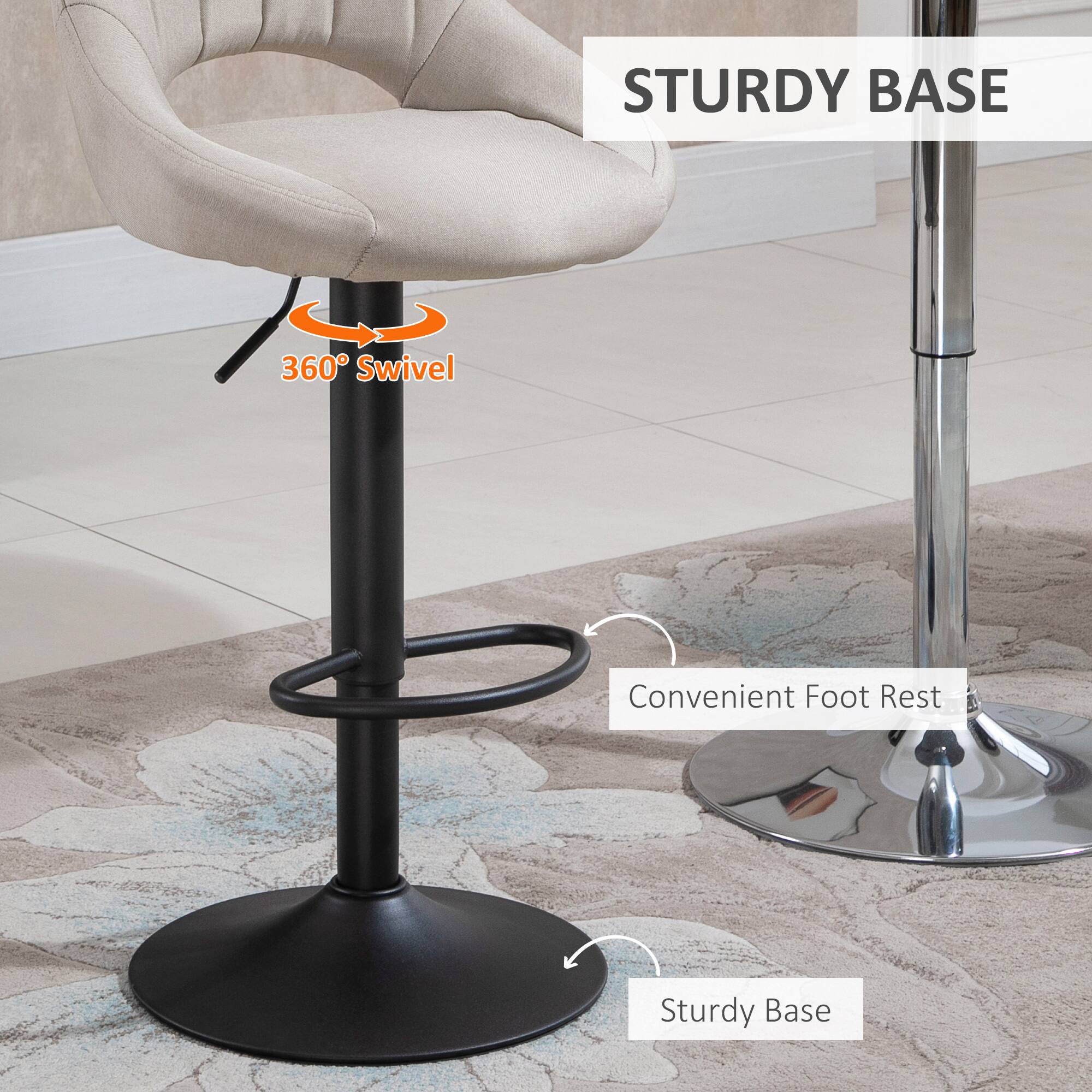 STURDY BASE

- 360° Swivel
- Convenient Foot Rest
- Sturdy Base