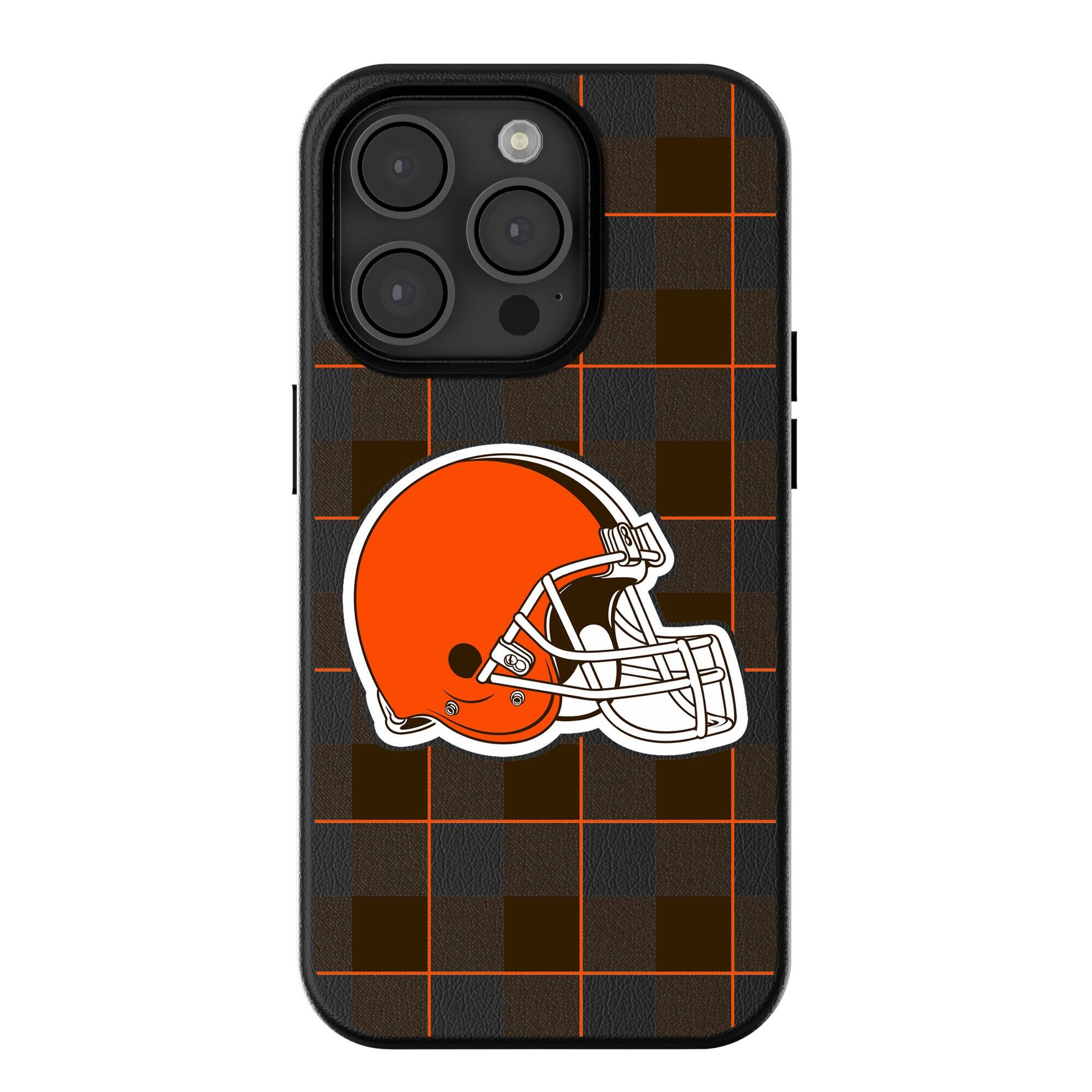 Keyscaper - NFL - Cleveland Browns Plaid Magnetic Bump iPhone Case - 15 Plus - Black price history on PriceWatchPro