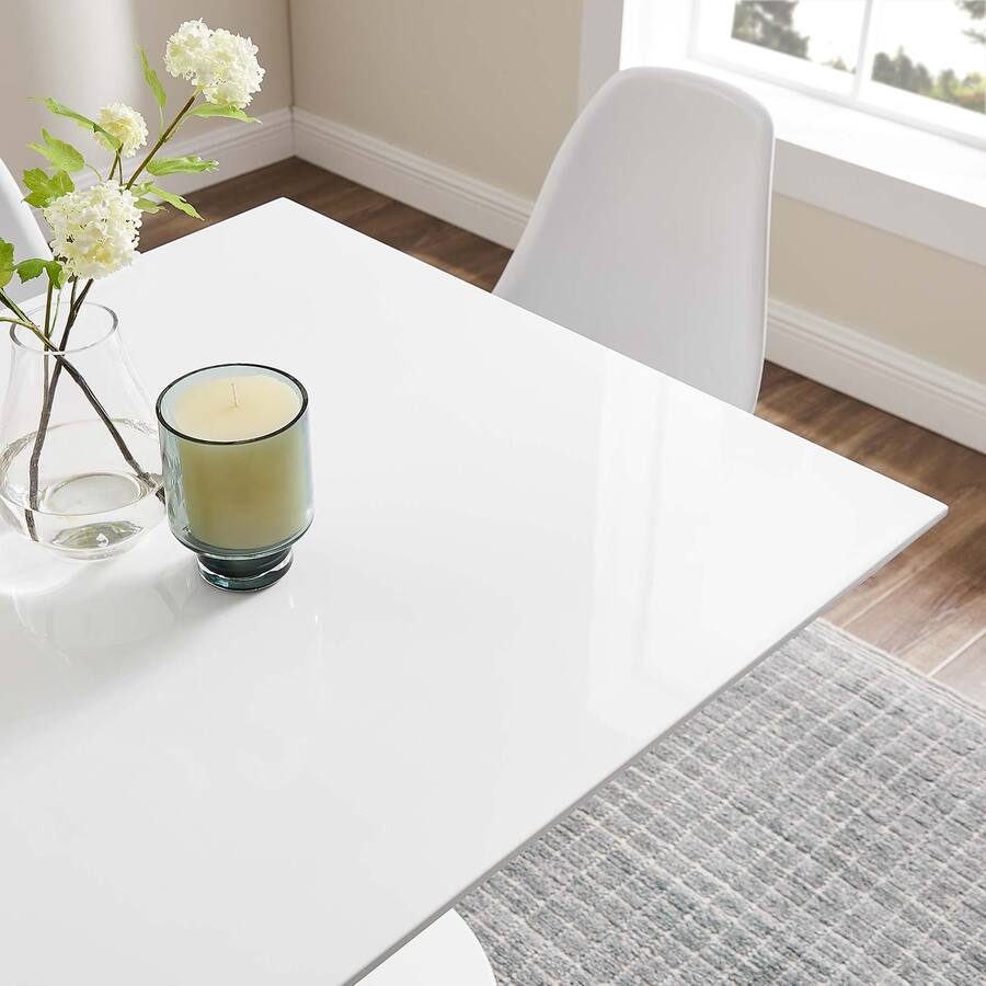 Modway Lippa Square Wood Dining Table White EEI-1124-WHI - Best Buy