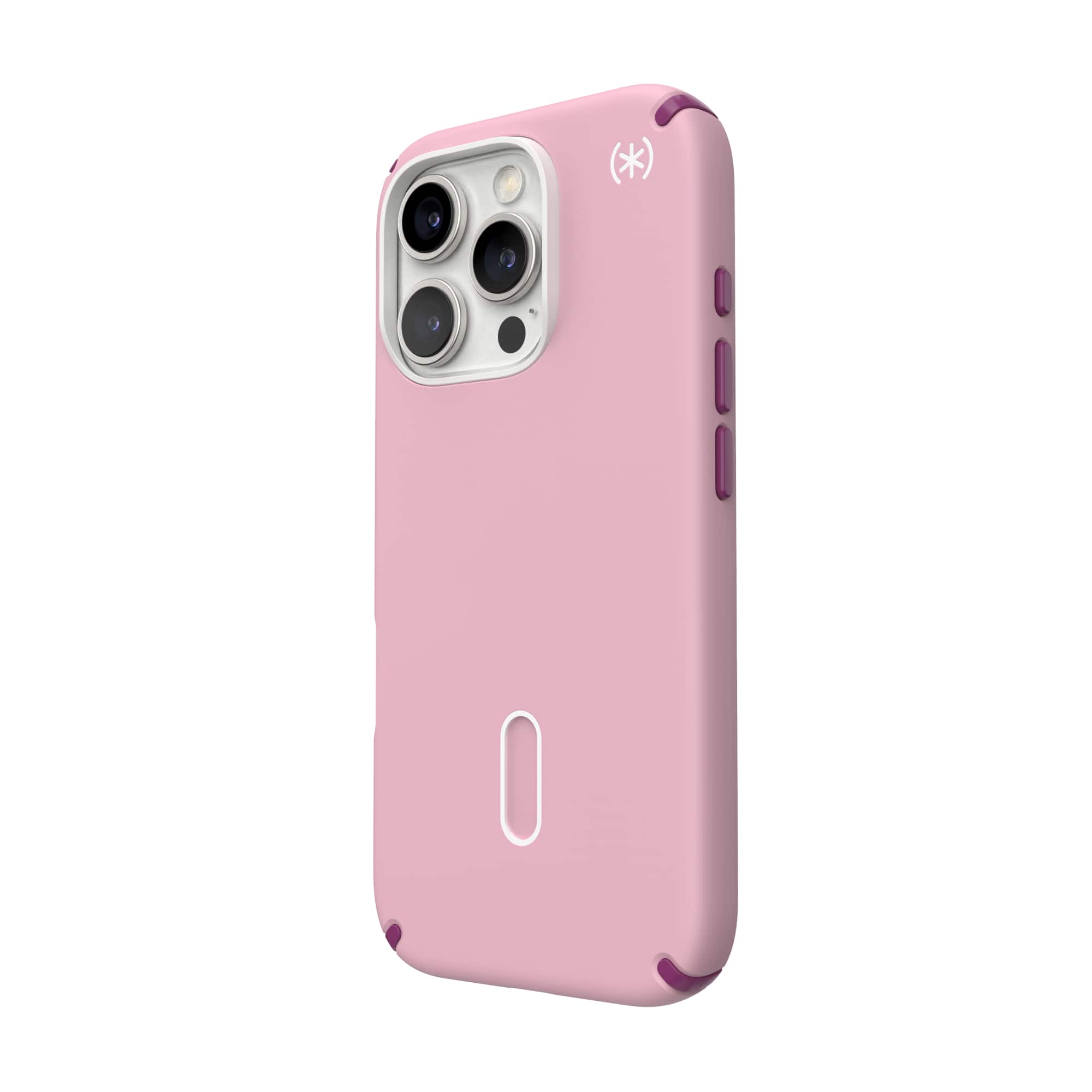 Angle. Speck - Presidio2 Pro ClickLock Case with MagSafe for Apple iPhone 16 Pro - Wednesday Pink.