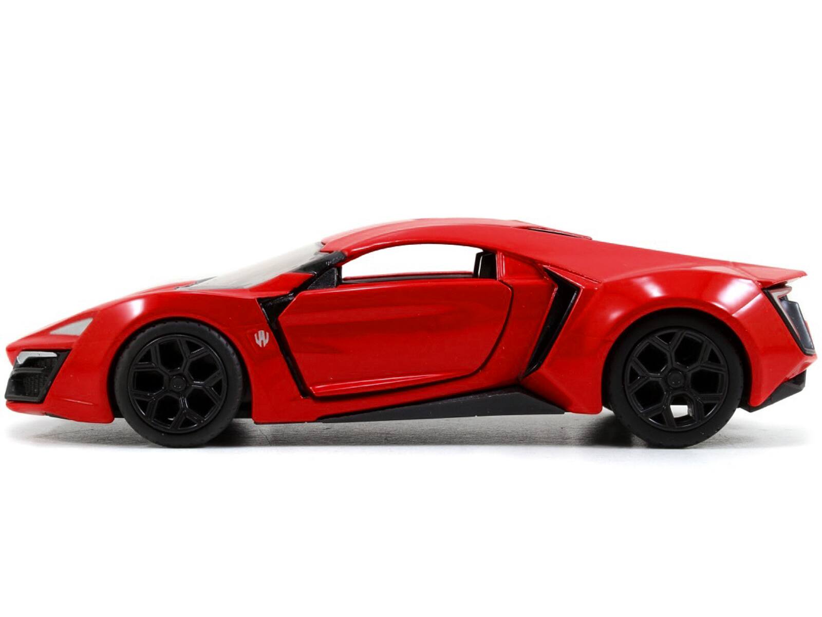 Angle. Jada - Lykan Hypersport Red "Fast & Furious 7" (2015) Movie 1/32 Diecast Model Car by Jada - Red .
