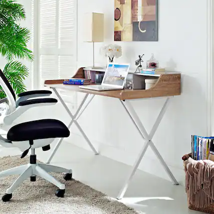 Front. Modway - Bin Office Desk by Modway - Walnut.
