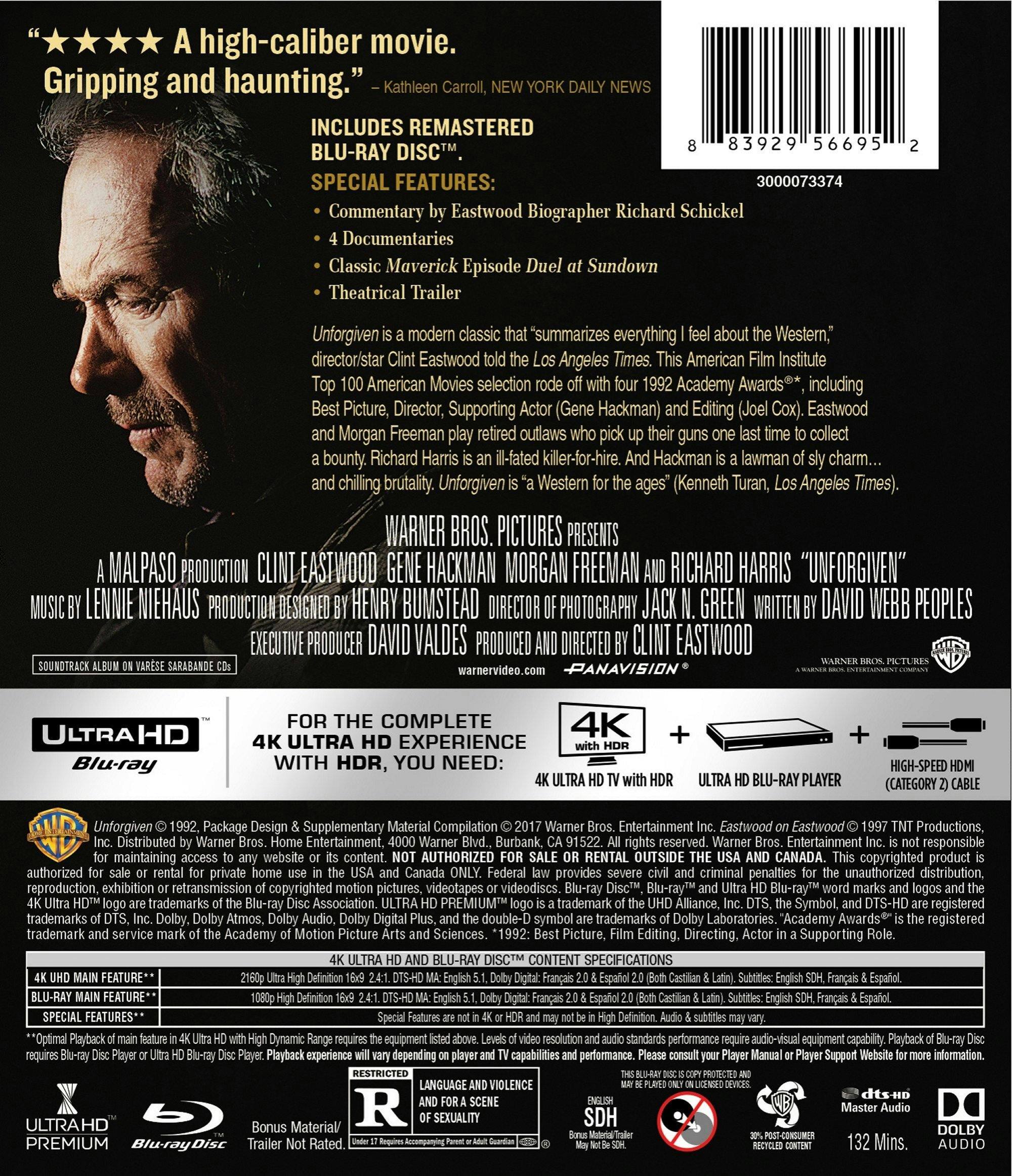 Back. Unforgiven (4K Ultra HD + Blu-ray) [UHD].