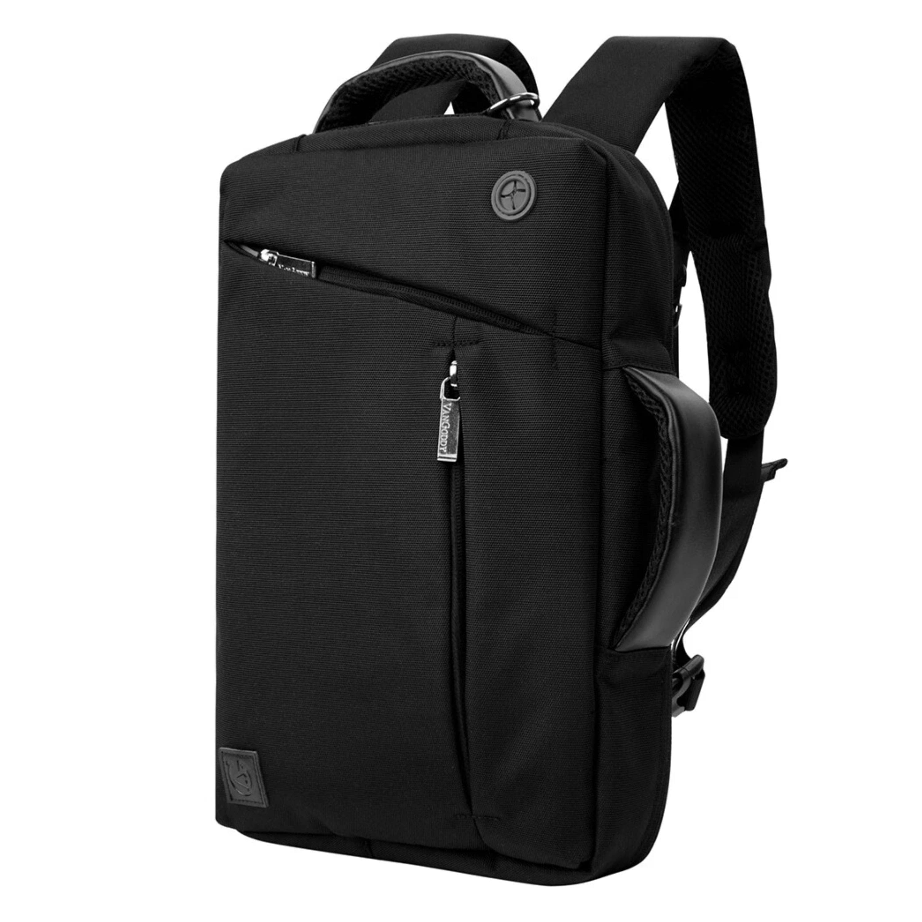 Kitcheniva - Nylon Carry Case Backpack Messenger Bag For 13" Tablet - Black