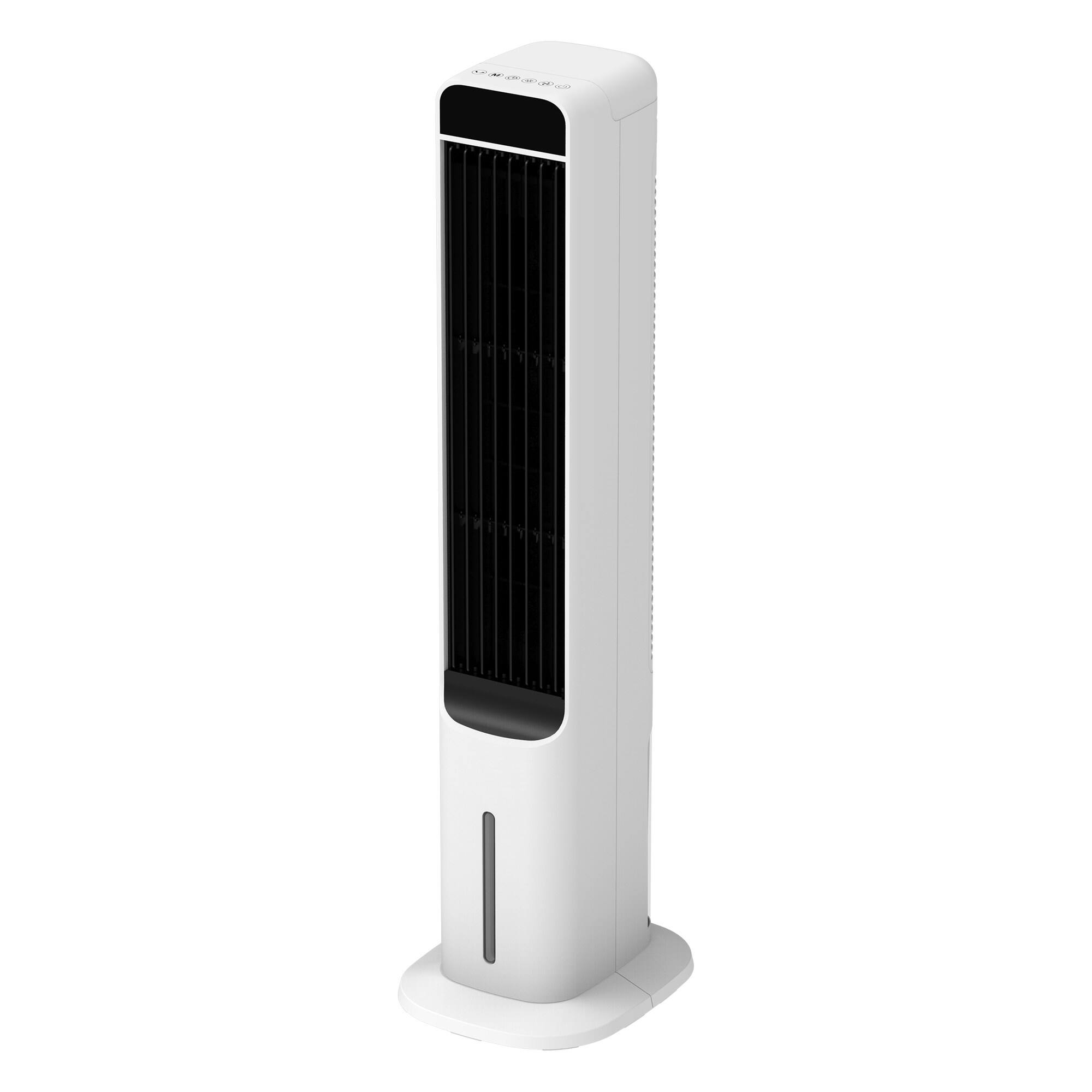 Alt View 4. Parrot Uncle - 40" Bladeless Cooling Tower Fan Portable Evaporative Air Cooler with Remote - White.