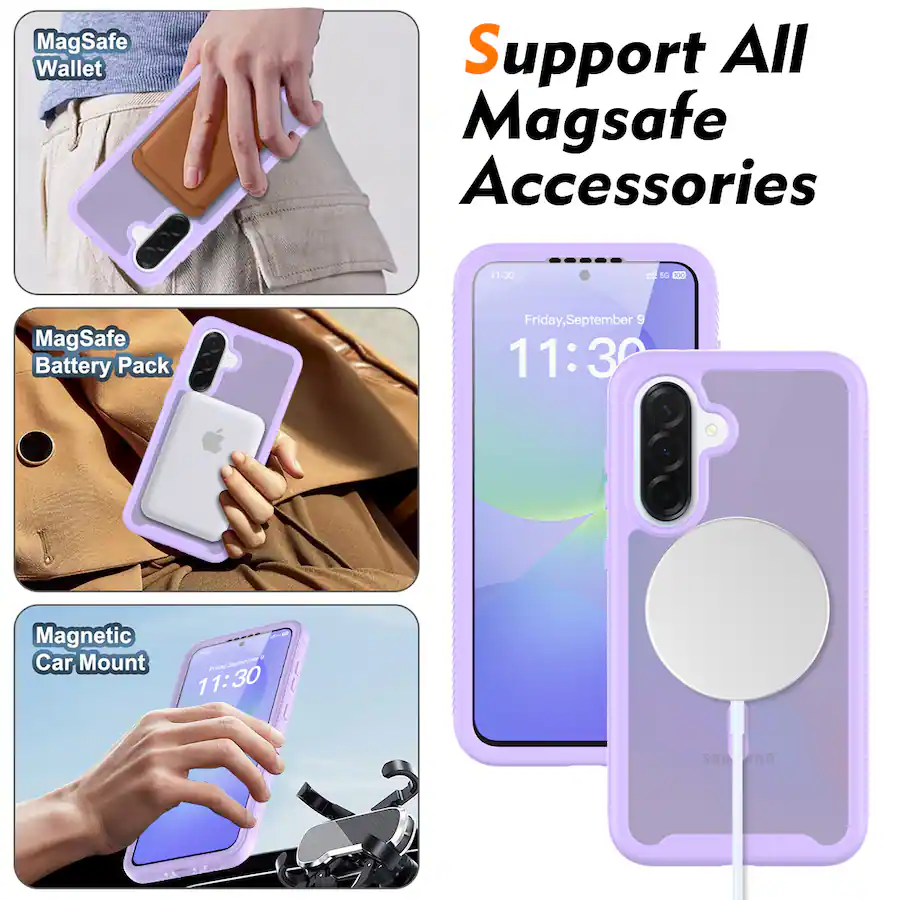 Dteck Slim Matte Magnetic Case for Samsung Galaxy A37 Shockproof Full ...