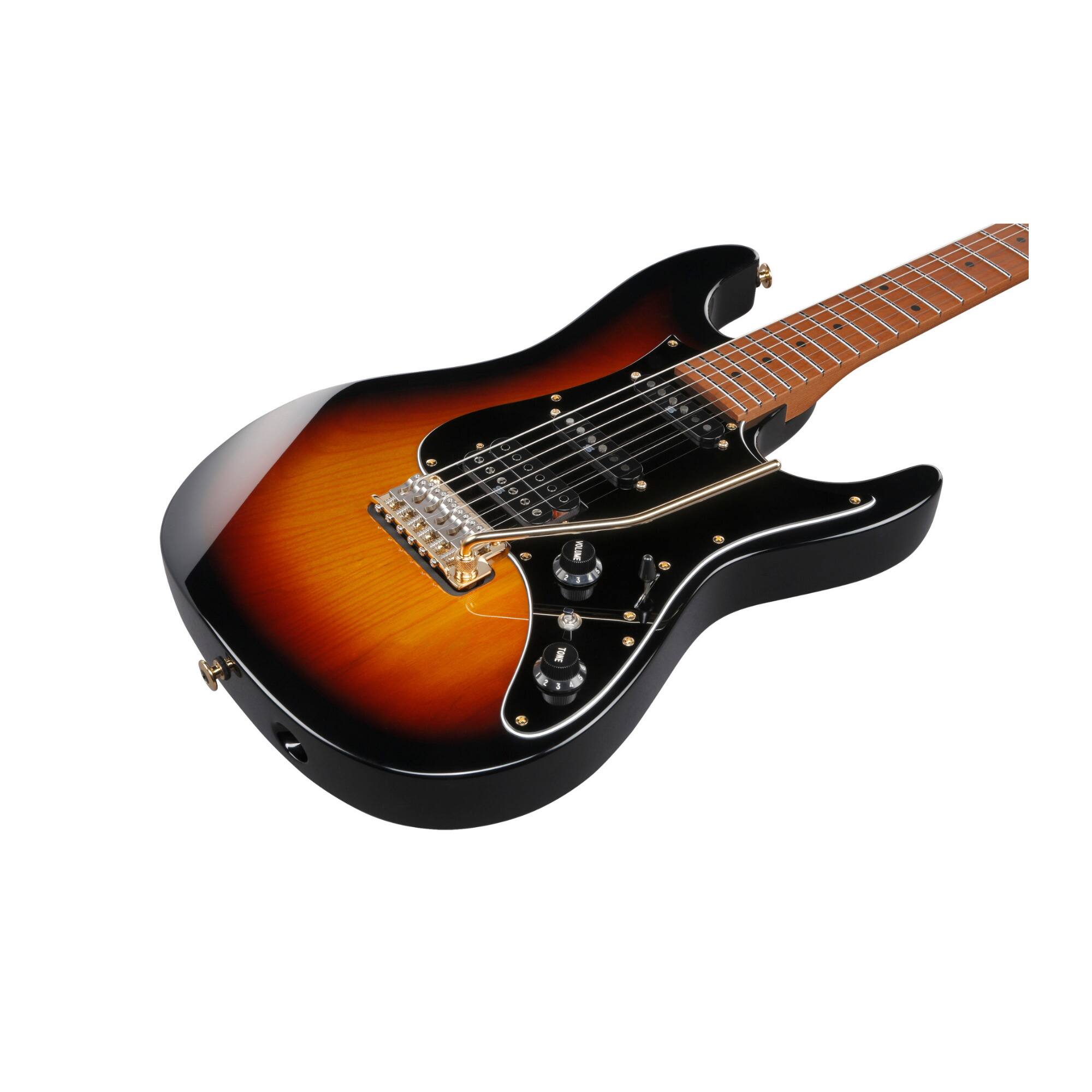 Back. Ibanez - Ibanez AZ2204AGTFB AZ Prestige 6str Electric Guitar w/Case - Tri Fade Burst Flat.