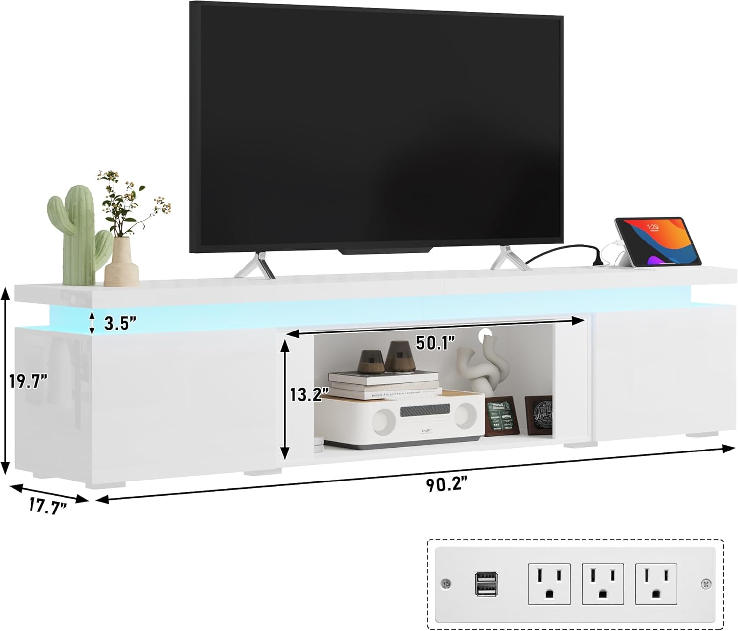120 3.5" 50.1" 19.7" 13.2" 17.7" 90.2"
