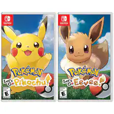 Nintendo Switch. Pokémon Let's Go Pikachu! Let's Go Eevee! Everyone ESRB