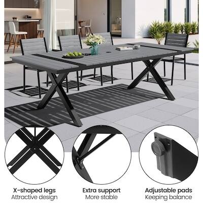 X-shaped legs  
Attractive design  
Extra support  
More stable  
Adjustable pads  
Keeping balance