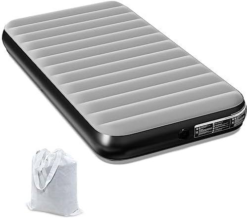 Front. Ezyrest - Twin Air Mattress - Black & Grey.