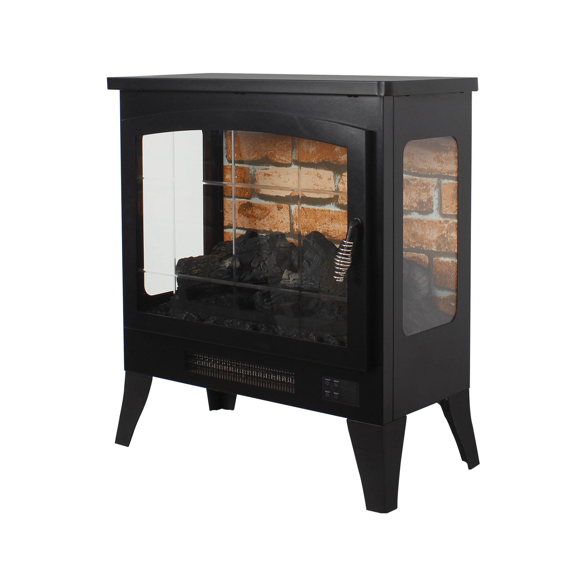Alt View 1. Boyel Living - 21-in Antique Black Three-Sided Electric Fireplace Stove 1400W 5000 BTU with Remote Control and 23.35-in Height - Antique Black.