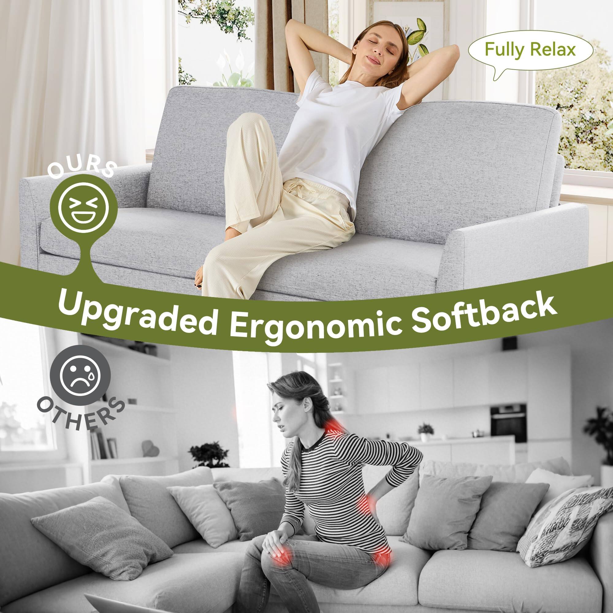 Fully Relax  
Upgraded Ergonomic Softback  

OURS  
Fully Relax  

OTHERS
