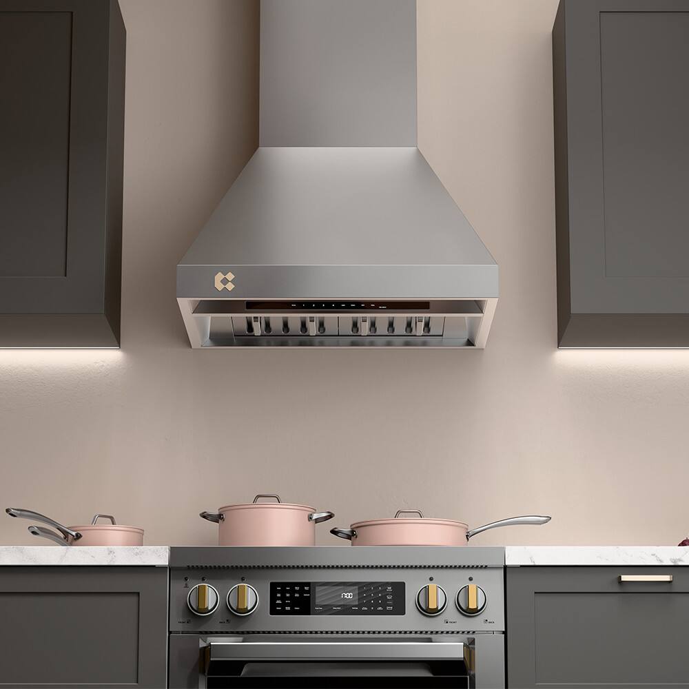 Alt View 2. Jeremy Cass - 30 in. 950 CFM Convertible Wall-Mounted Range Hood with 4-Speed Levels and Smart Control - Stainless Steel.