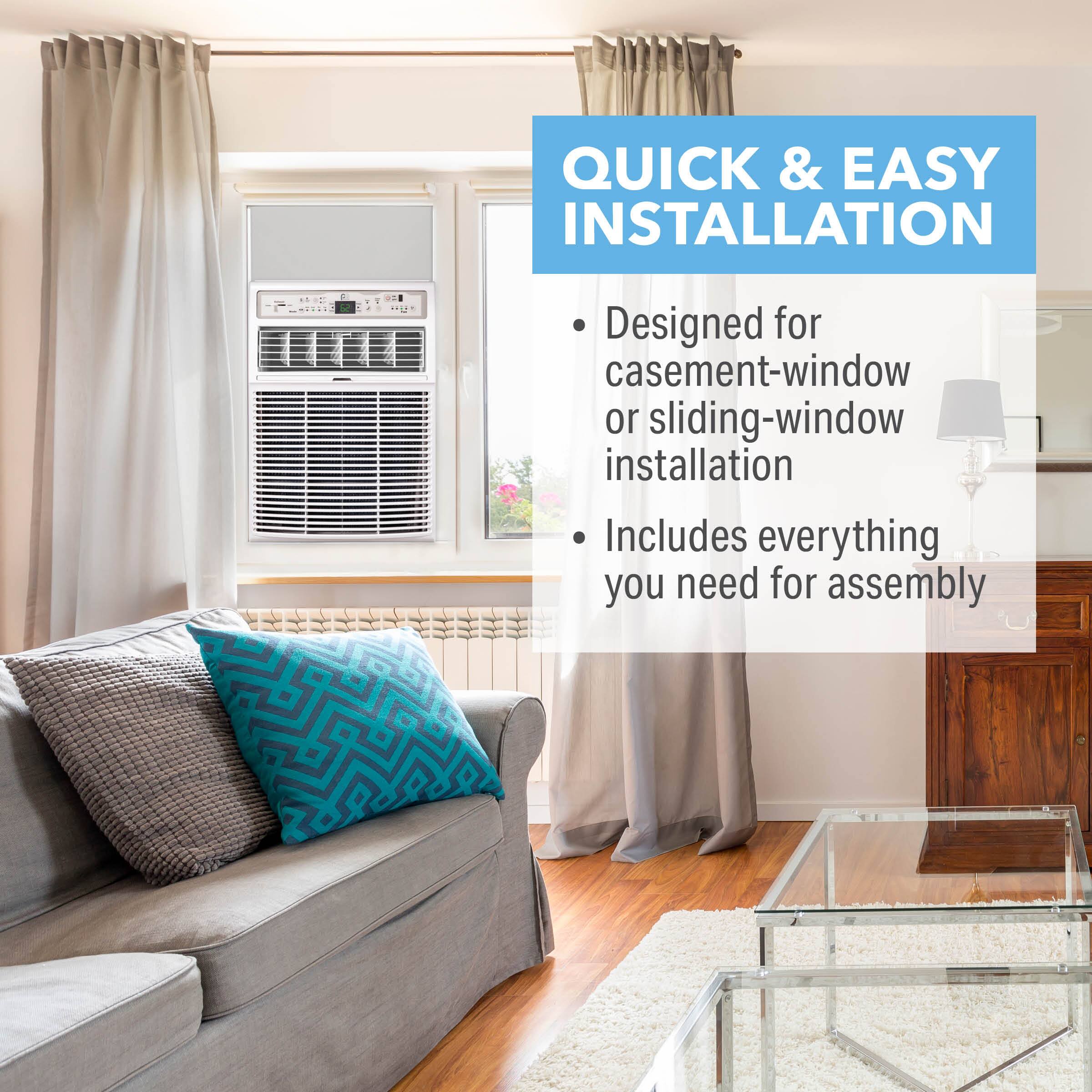 QUICK & EASY INSTALLATION  
Designed for casement-window or sliding-window installation  
Includes everything you need for assembly