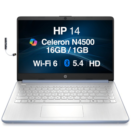 HP 14 Celeron N4500 16GB/1GB Wi-Fi 6 5.4 HD