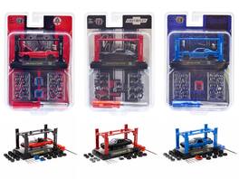 Model Kit 3 piece Car Set Release 66 Limited Edition to 10000 pieces Worldwide 1/64 Diecast Model Cars by M2 Machines - Red, Black, Blue