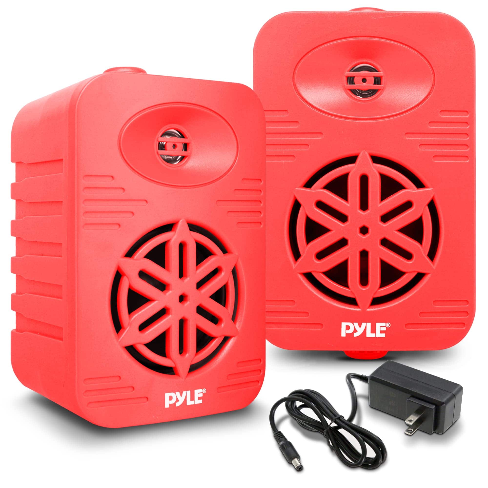 PYLE - PyleUsa Bluetooth Indoor Outdoor Speakers Pair - Black