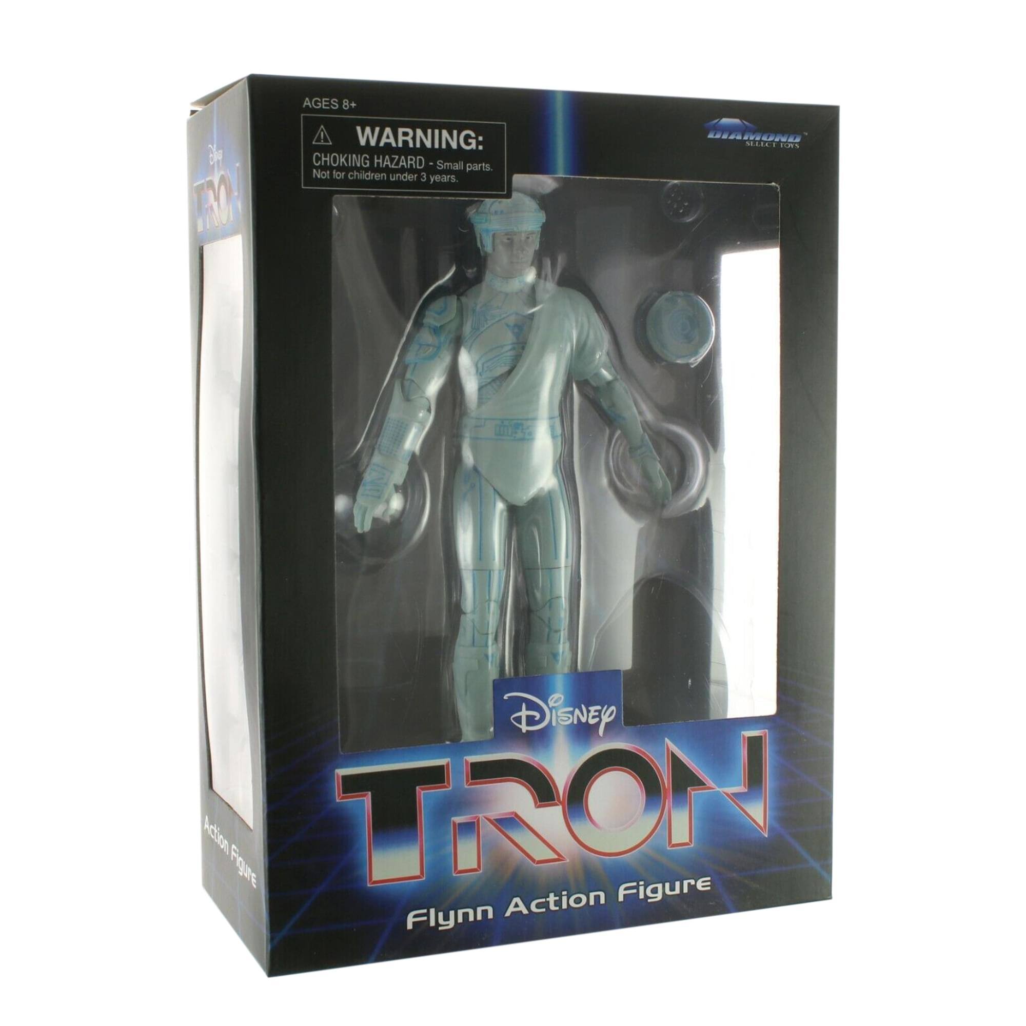 AGES 8+  
WARNING: CHOKING HAZARD - Small parts. Not for children under 3 years.  

Disney TRON  
Action Figure  
Flynn