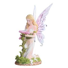 FC Design - 6.5"H Spring Fairy with Flower Figurine Statue Office Desk Tabletop Home Decor Gift - Multi-Color