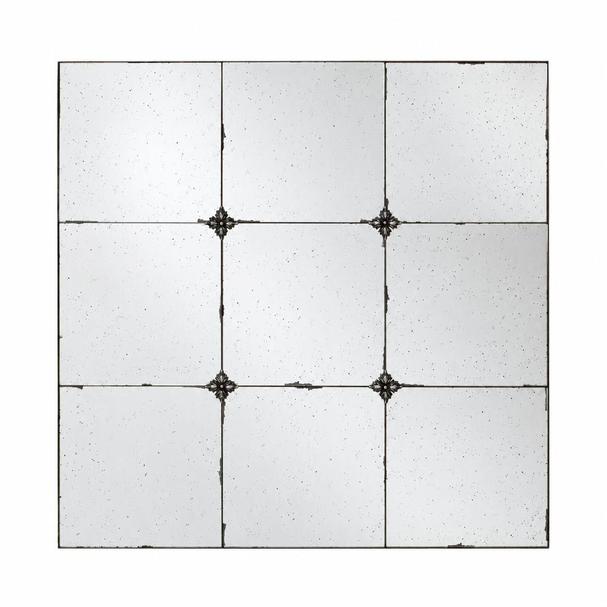 RYHNUYNE 36 in Antique Glass Panel Wall Mirror, Traditional Style ...