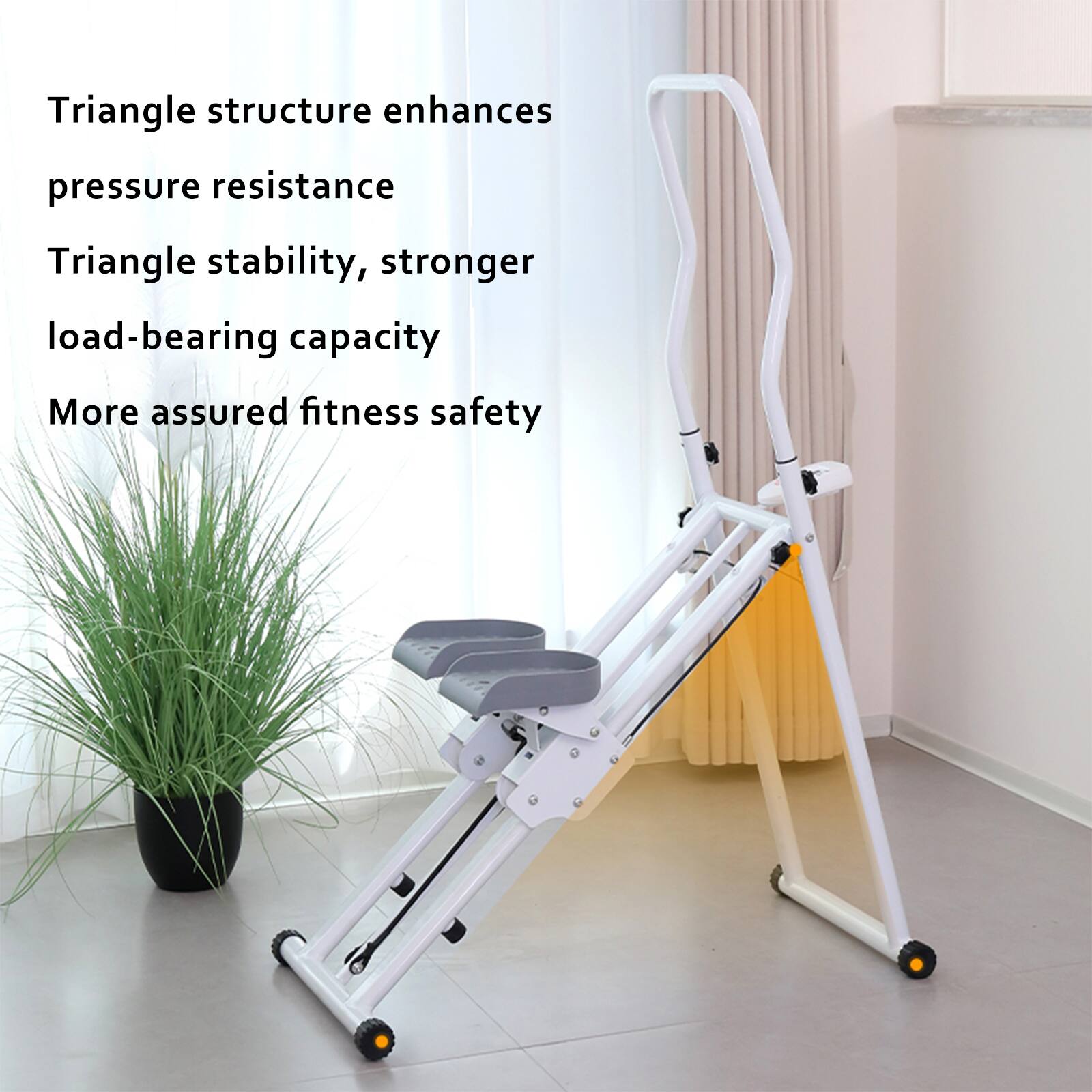 Triangle structure enhances pressure resistance  
Triangle stability, stronger load-bearing capacity  
More assured fitness safety