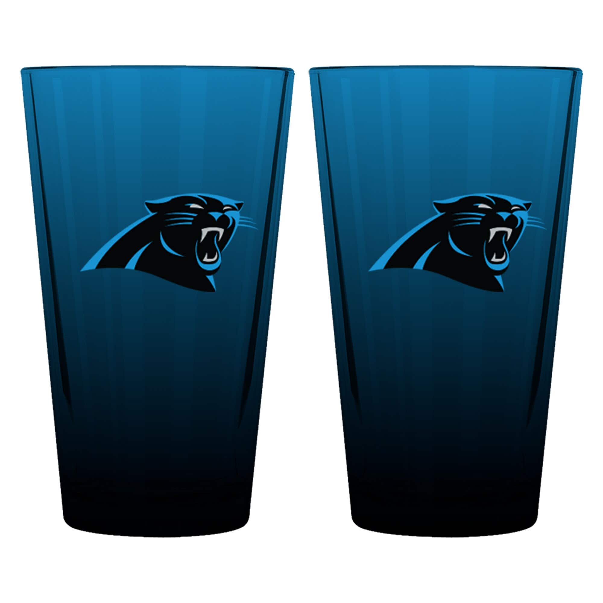 The Memory Company - Carolina Panthers Two-Pack 16oz. Ombre Pint Glass Set - Multicolor