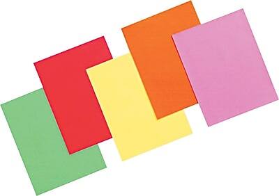 Front. Pacon - Pacon Array 8 1/2" x 11" Color Copy Paper, Assorted Colors, 24 lbs., 500 Sheets/Ream (P101105) - Assorted.