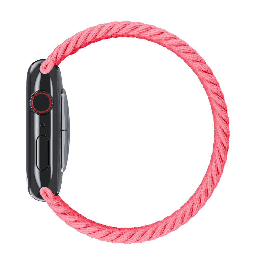 Alt View 2. Apple - Watch Braided Solo Loop 45mm - Size 7 - Guava.