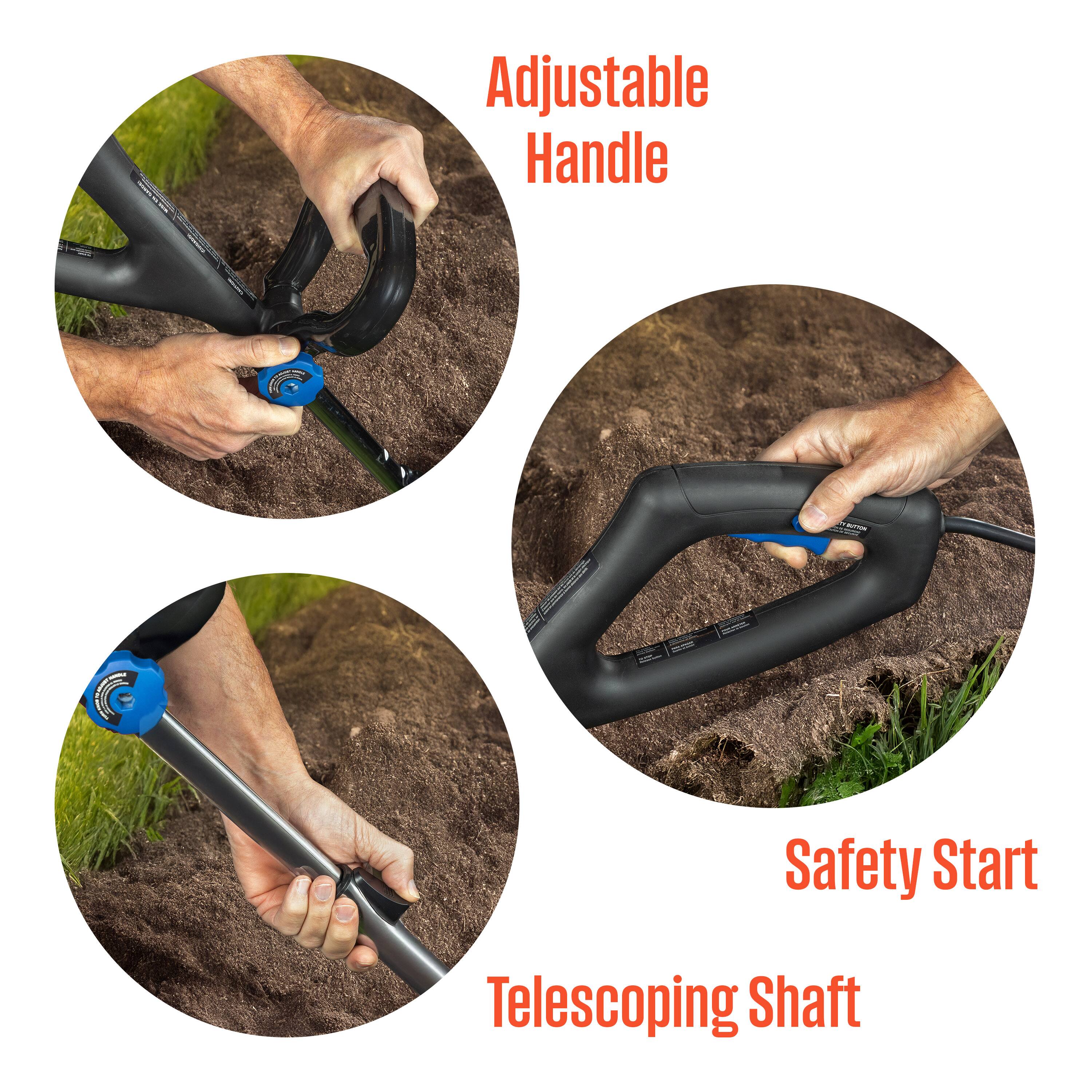 Adjustable Handle  
Safety Start  
Telescoping Shaft