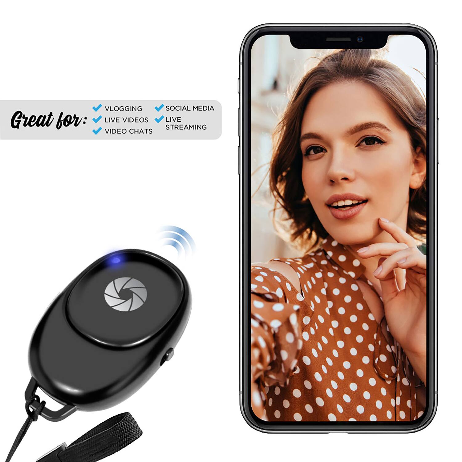 Great for:  
- VLOGGING  
- SOCIAL MEDIA  
- LIVE VIDEOS  
- LIVE STREAMING  
- VIDEO CHATS
