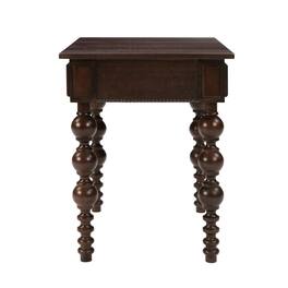 Lirago - Solid Wood End Table with Drawer Vintage Narrow 4 Leg Side Table for Living Room 23"H x 18"D x 24"W - Espresso
