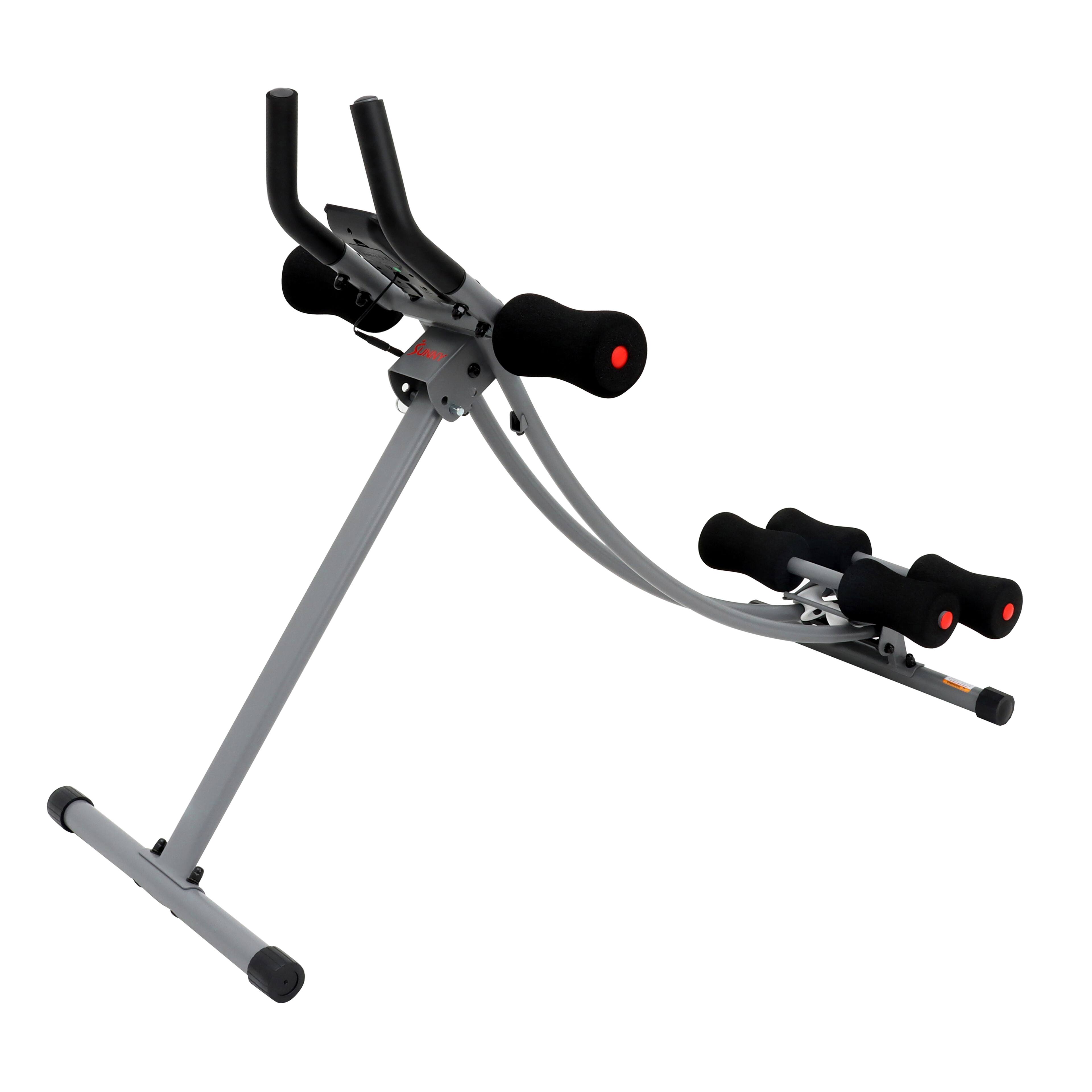 Left. Sunny Health & Fitness - Core Glider Ab Trainer Machine - Silver.