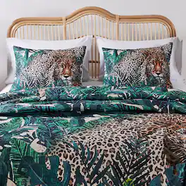 BreeBe - Jungle Cat Sham King - Teal