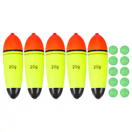 Unique Bargains - Fishing Slip Bobbers, EVA Foam Slip Floats with Beads, 0.7 oz Floatage & 5pcs - Fits Perch/Carp/Bass, Salt/Freshwater - Red