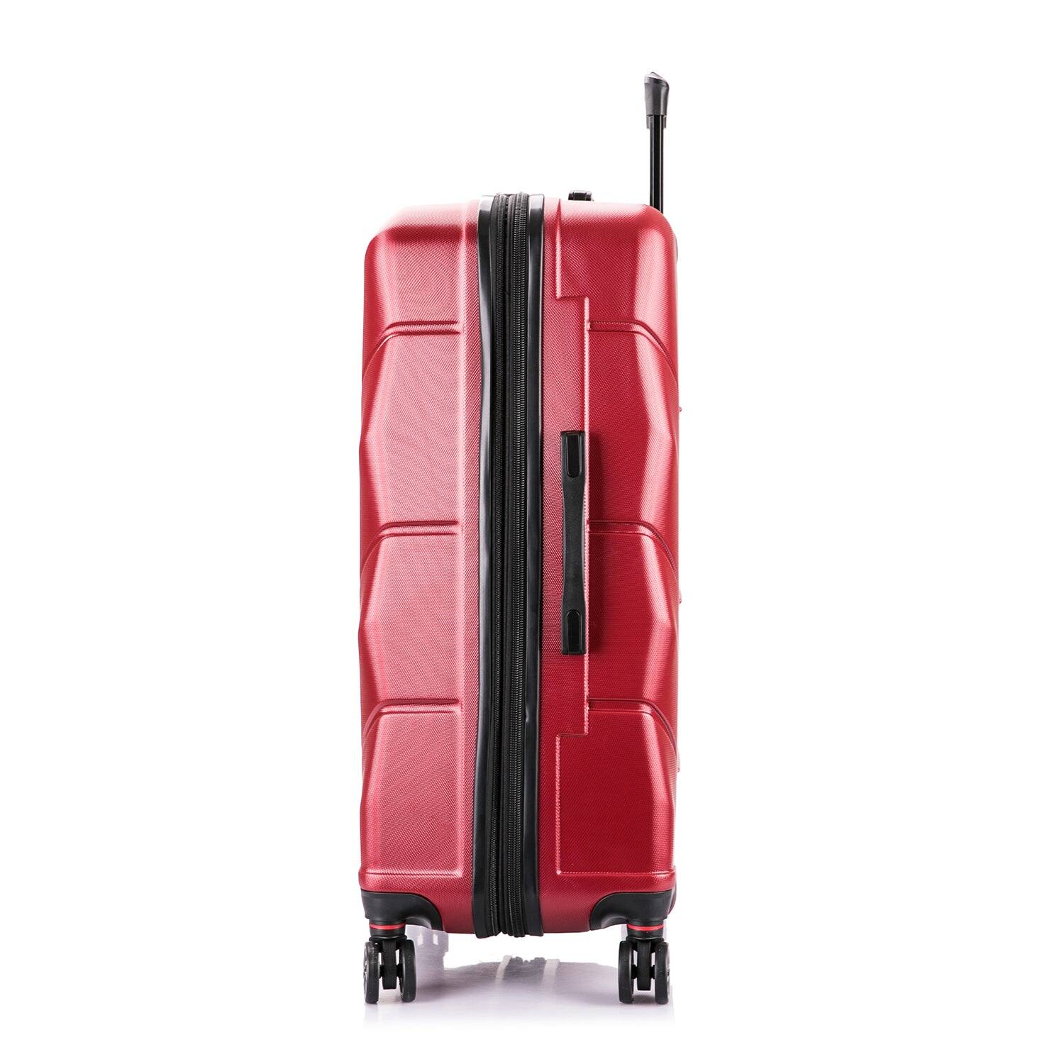 Alt View 1. DUKAP - Zonix Lightweight Hardside Spinner Luggage 30" Luggage - WINE.