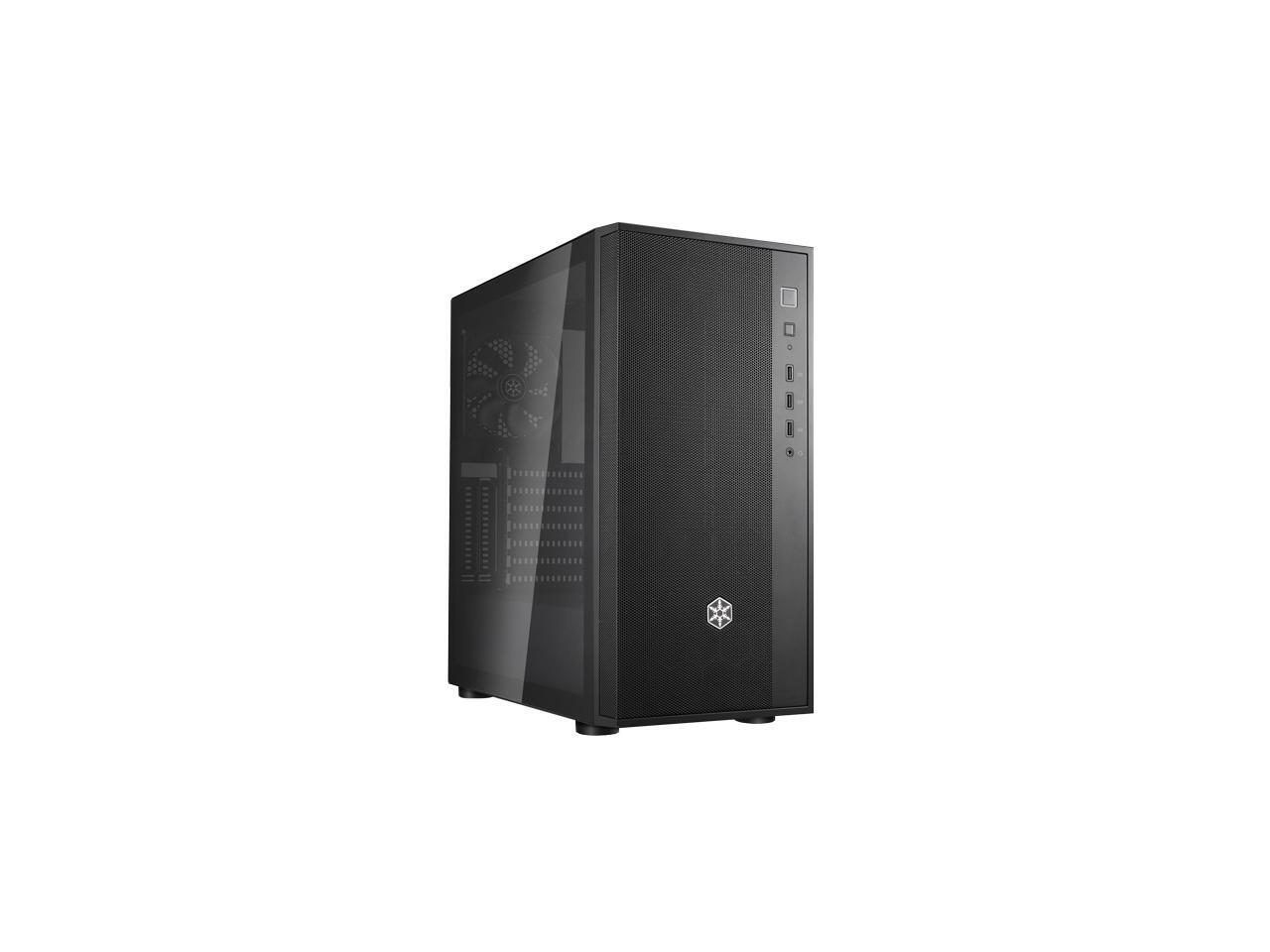 SilverStone - FARA R1 V2 Stylish and distinct tempered glass mid tower ATX chassis - Silver