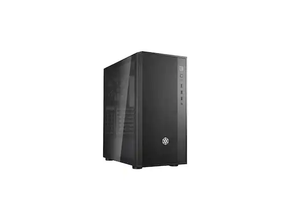 Front. SilverStone - Silverstone FARA R1 V2 Stylish and distinct tempered glass mid tower ATX chassis - Silver.