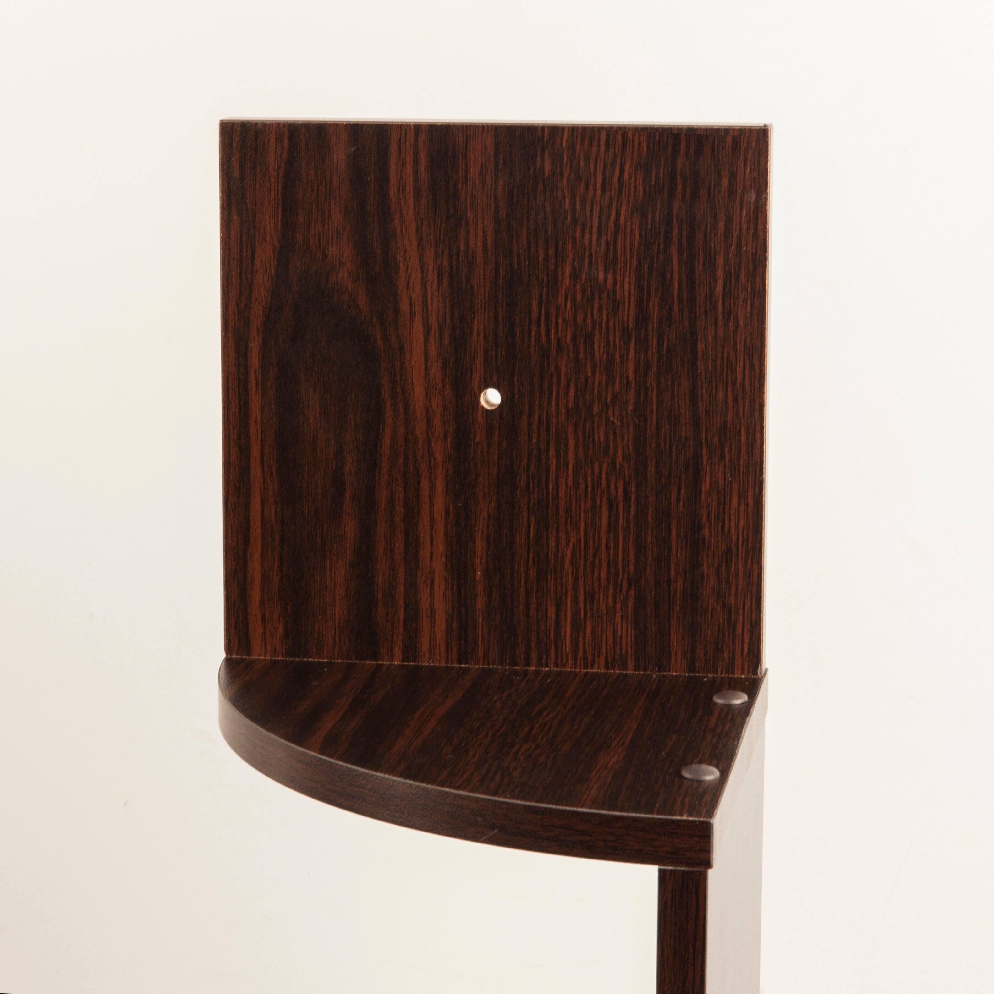 Alt View 4. Danya B - Five Tier Corner Wall Shelf - Walnut - Brown.