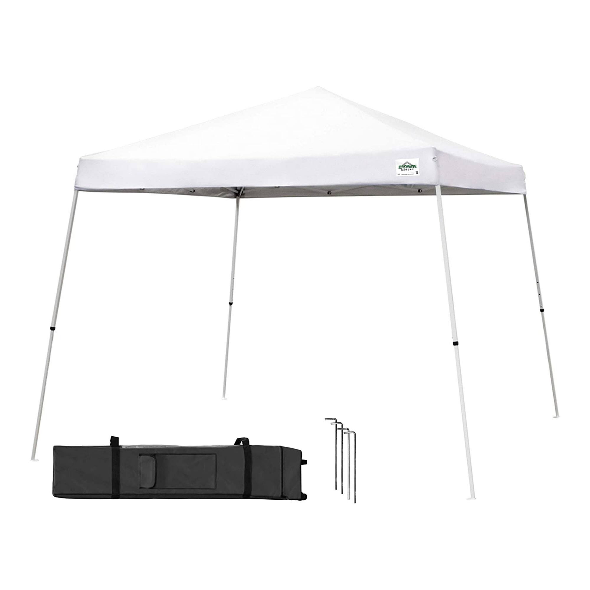 Front. Caravan Canopy - Caravan Canopy V Series 12 by 12 Foot Outdoor Shade Instant Canopy Kit, White - White.